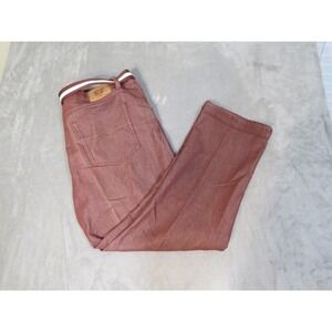 Riflessi Jeans Mens 44x32 Red Brown Premium Straight Leg Denim With Belt